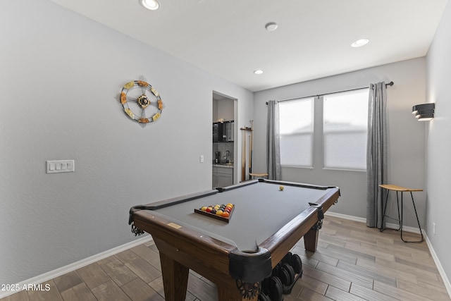 18865 W Mescal St, Surprise, AZ 85388 - playroom featuring pool table, light wood-type flooring, and recessed lighting