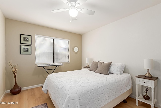 6017 E Kathleen Rd, Scottsdale, AZ 85254 - bedroom featuring wood finished floors and ceiling fan