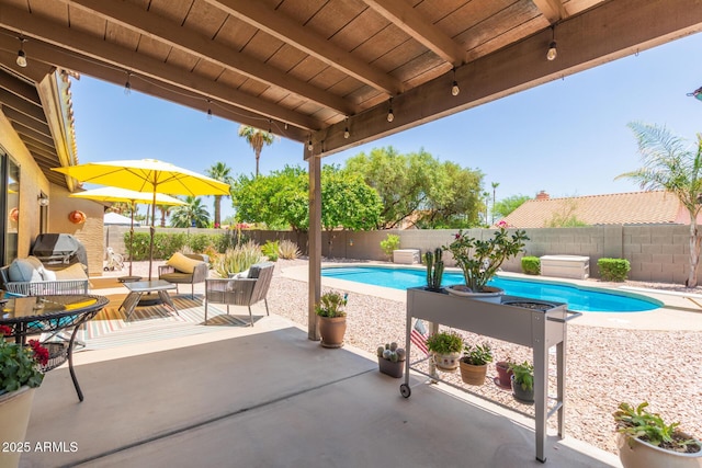 6017 E Kathleen Rd, Scottsdale, AZ 85254 - fenced backyard featuring a patio area and a grill