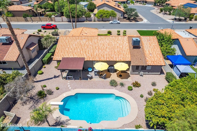 6017 E Kathleen Rd, Scottsdale, AZ 85254 - view of swimming pool with a residential view and a diving board