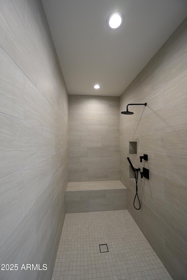 13290 E Ln Junta Rd, Scottsdale, AZ 85255 - bathroom with tiled shower and recessed lighting