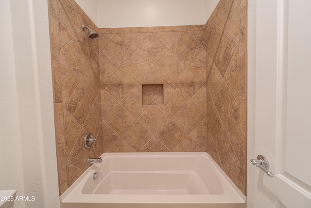 bathroom featuring bathing tub / shower combination