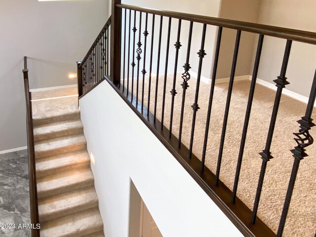 stairs with carpet