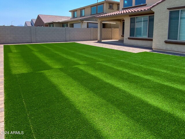 view of yard featuring a patio area