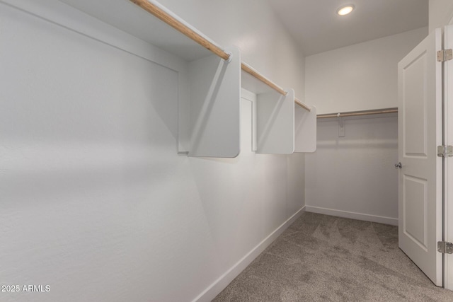 spacious closet with carpet flooring