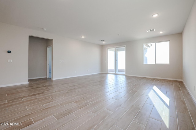 empty room featuring light hardwood / wood-style flooring