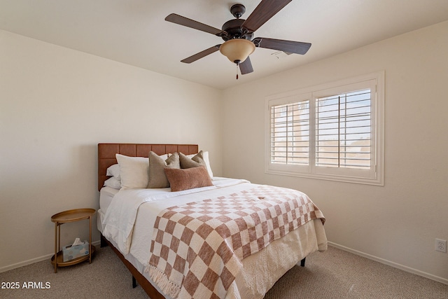 1125 S Larkspur St, Gilbert, AZ 85296 - carpeted bedroom featuring baseboards and ceiling fan
