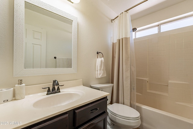 1125 S Larkspur St, Gilbert, AZ 85296 - bathroom with toilet, shower / tub combo, and vanity