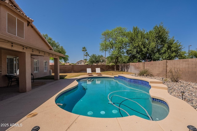 1125 S Larkspur St, Gilbert, AZ 85296 - view of pool featuring a fenced backyard and a patio area