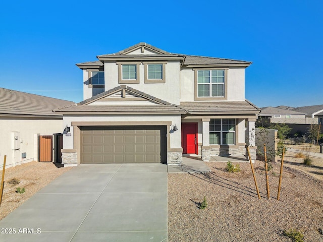 view of front of house featuring a garage