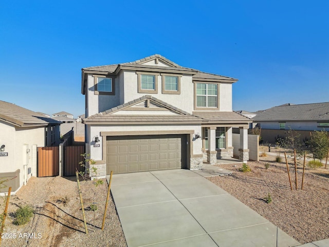 view of front of house featuring a garage