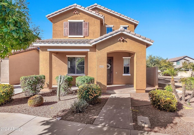 view of front of property with a porch