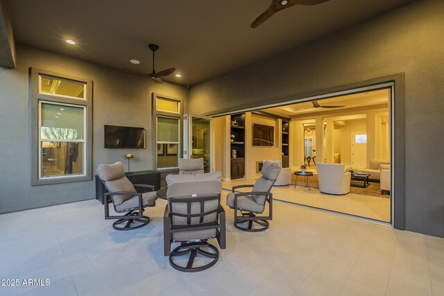 8768 E Granite Pass Rd, Scottsdale, AZ 85266 - view of patio featuring a ceiling fan