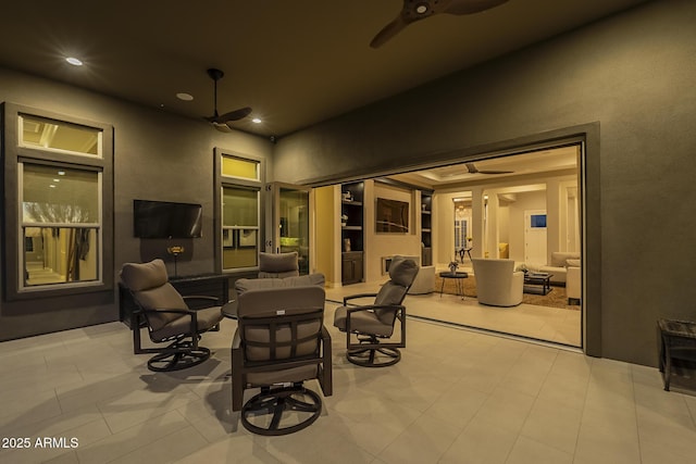 8768 E Granite Pass Rd, Scottsdale, AZ 85266 - view of patio with a ceiling fan