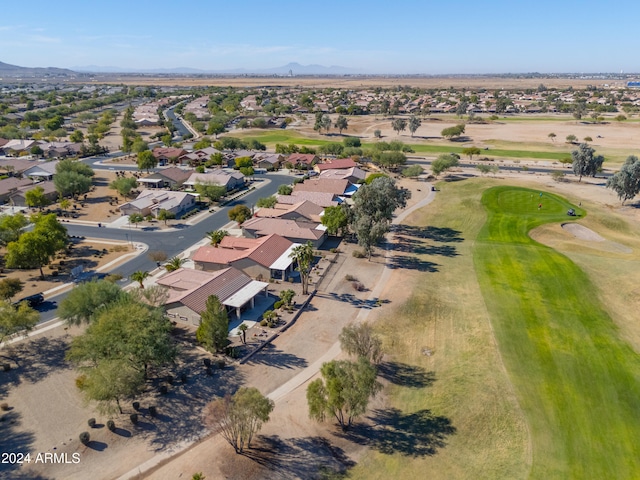 drone / aerial view with a mountain view