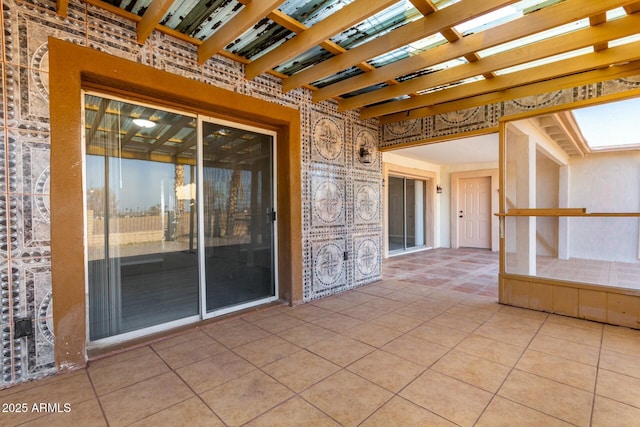 view of patio / terrace featuring a pergola