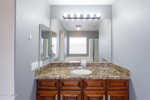 231 N Nash Way, Chandler, AZ 85225 - full bath featuring a stall shower, vanity, and visible vents