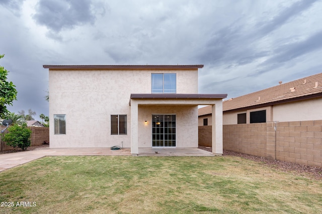 231 N Nash Way, Chandler, AZ 85225 - back of house with a yard, a patio, stucco siding, and a fenced backyard