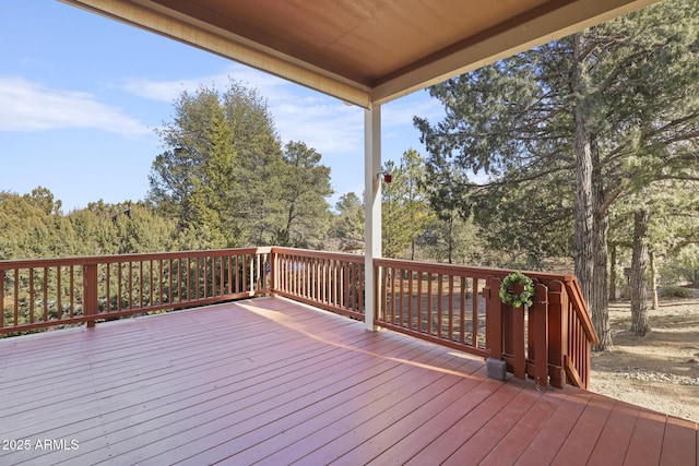 view of wooden terrace