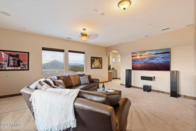 view of carpeted living room