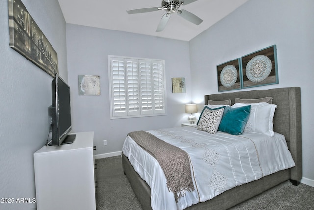 895 E Clovefield St, Gilbert, AZ 85298 - bedroom with carpet, baseboards, and a ceiling fan