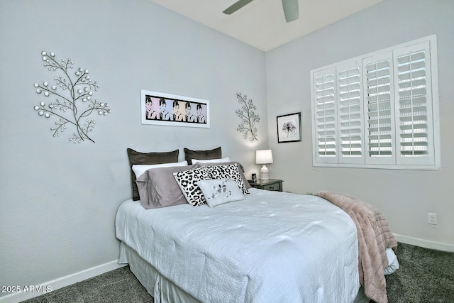895 E Clovefield St, Gilbert, AZ 85298 - bedroom with baseboards, ceiling fan, and carpet