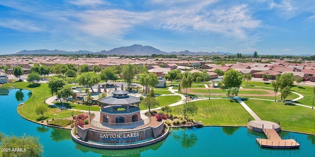 895 E Clovefield St, Gilbert, AZ 85298 - drone / aerial view with a water and mountain view and a residential view