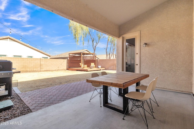 view of patio / terrace featuring area for grilling