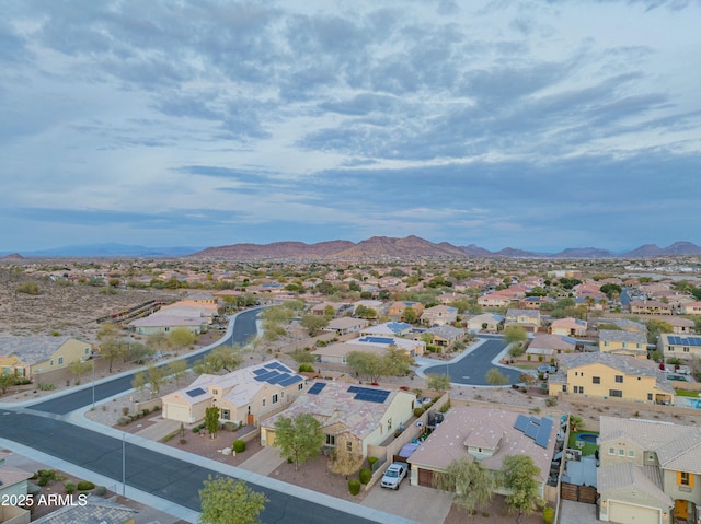 aerial view featuring a mountain view