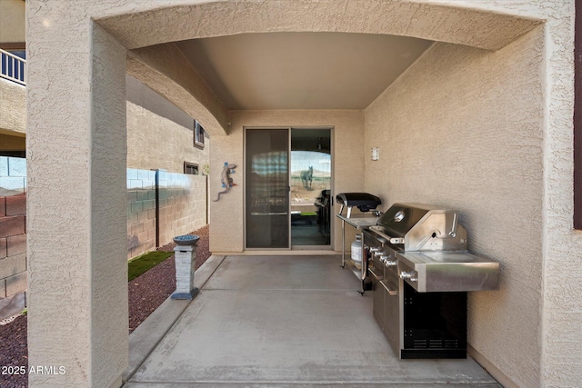 2328 W Calle Marita, Phoenix, AZ 85085 - doorway to property featuring stucco siding, fence, and a patio