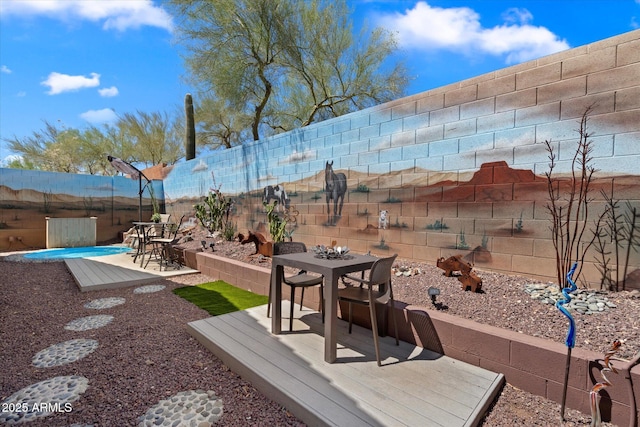 2328 W Calle Marita, Phoenix, AZ 85085 - fenced backyard with outdoor dining area and a patio area