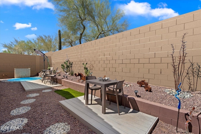 2328 W Calle Marita, Phoenix, AZ 85085 - fenced backyard with outdoor dining area and a patio area