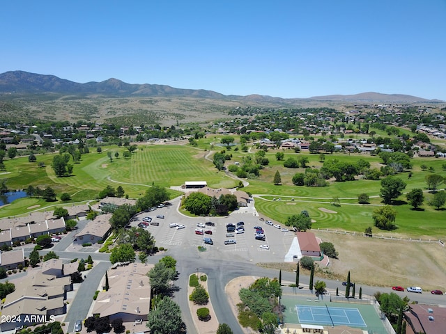 aerial view featuring a mountain view