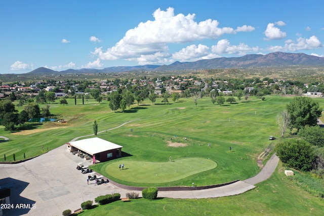 aerial view featuring a mountain view