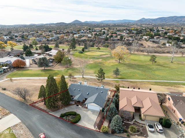 bird's eye view featuring a mountain view