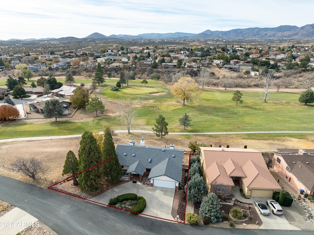 aerial view featuring a mountain view