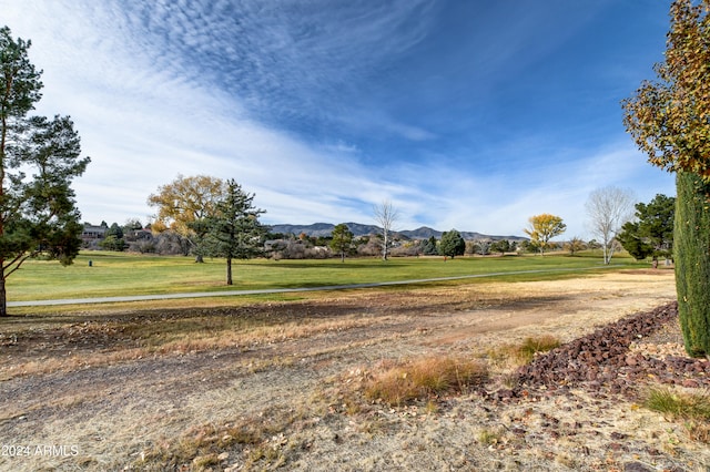 view of community featuring a mountain view