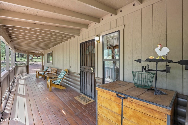 view of wooden terrace