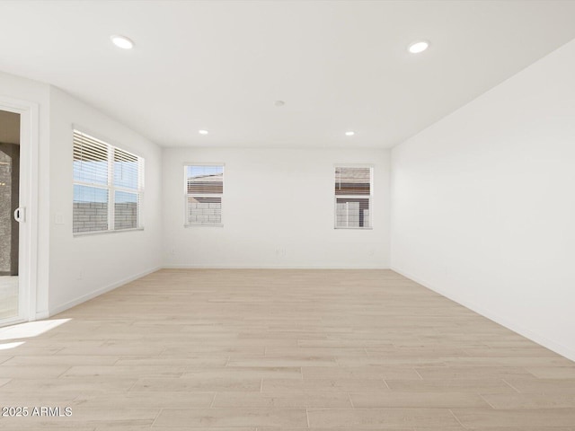 empty room featuring light hardwood / wood-style flooring