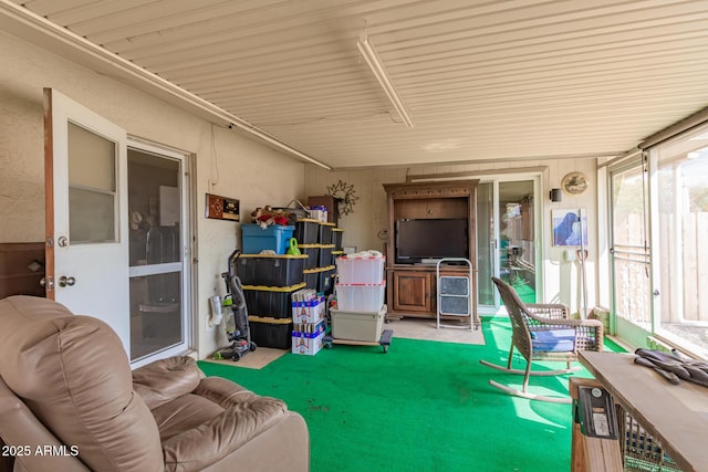 view of sunroom