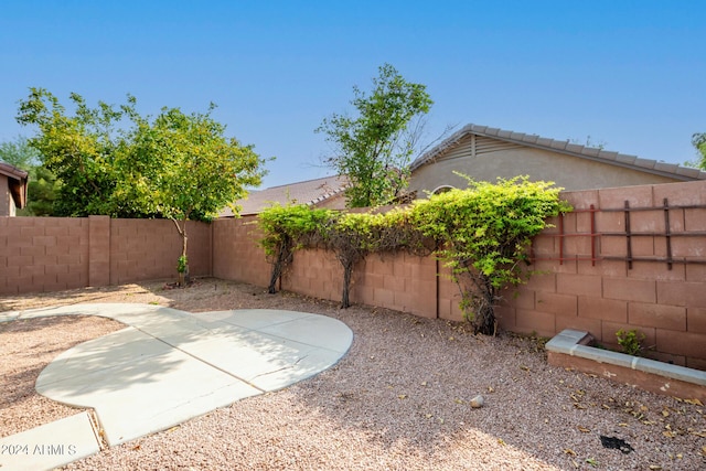 view of patio with a fenced backyard