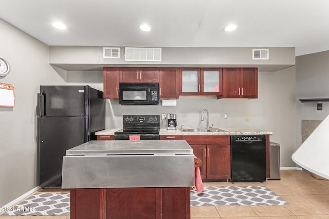 2315 W Union Hills Dr Unit 124, Phoenix, AZ 85027 - kitchen with a sink, black appliances, and visible vents