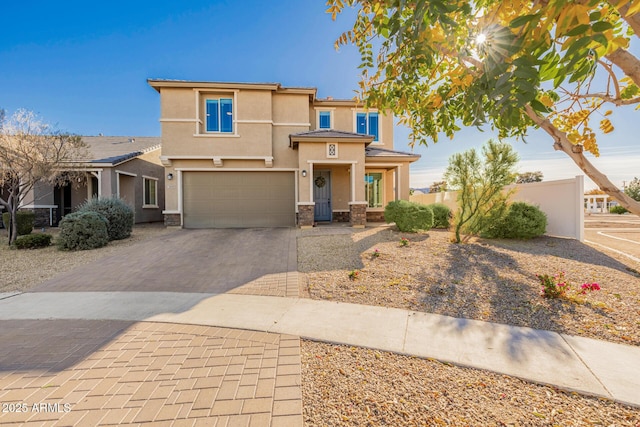 view of front of home featuring a garage