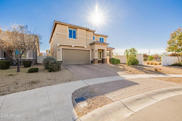 view of front of house featuring a garage