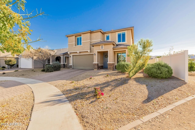 view of front of home featuring a garage