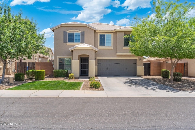 2185 E Gillcrest Rd, Gilbert, AZ 85298 - view of front of property featuring a garage, stucco siding, concrete driveway, and a tile roof