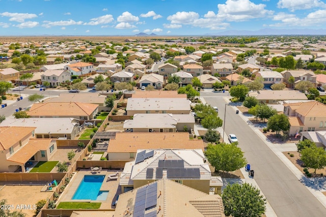 2185 E Gillcrest Rd, Gilbert, AZ 85298 - aerial perspective of suburban area with a pool and a mountain backdrop