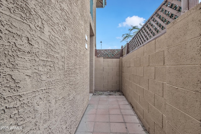 view of home's exterior with stucco siding