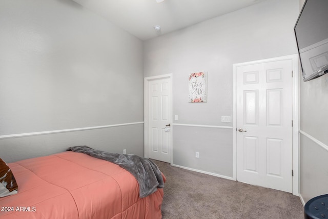 bedroom with carpet floors