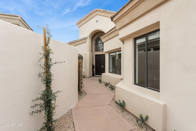 view of doorway to property